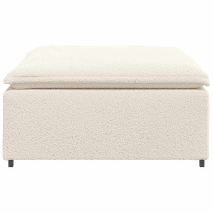 Modulär soffa fotpallsmodul gräddvit 100x100x48 cm