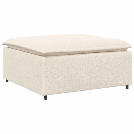 Modulär soffa fotpallsmodul gräddvit 100x100x48 cm