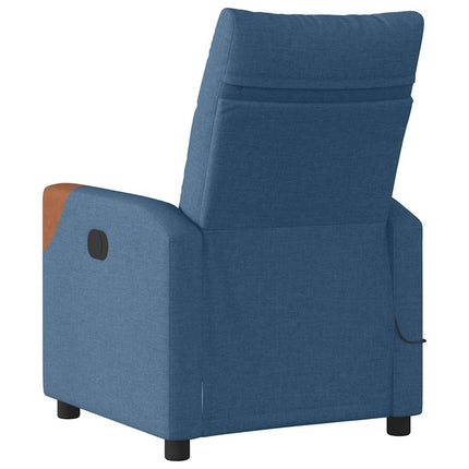 Massagefåtölj blå tyg