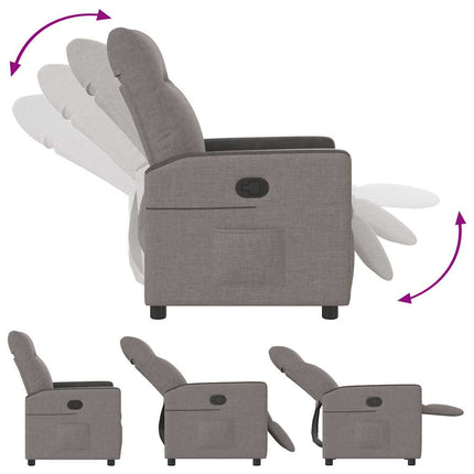 Reclinerfåtölj taupe tyg