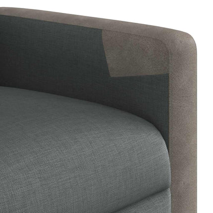 Reclinerfåtölj mörkgrå tyg