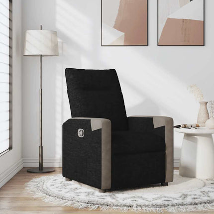Reclinerfåtölj svart tyg
