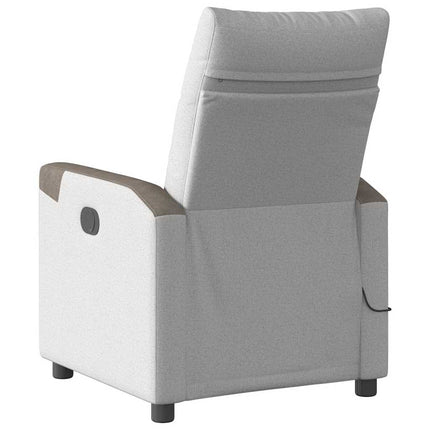 Massagefåtölj molngrå tyg