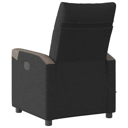 Massagefåtölj svart tyg