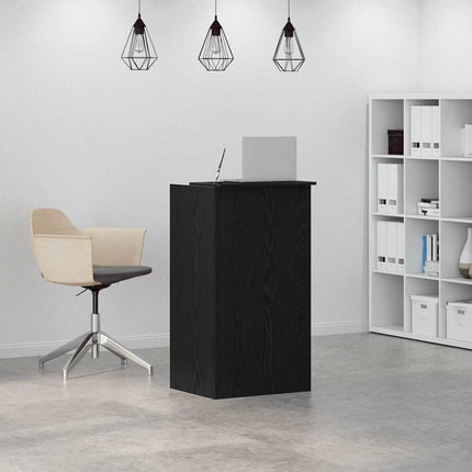 Receptionsdisk svart 55x50x103,5 cm konstruerat trä