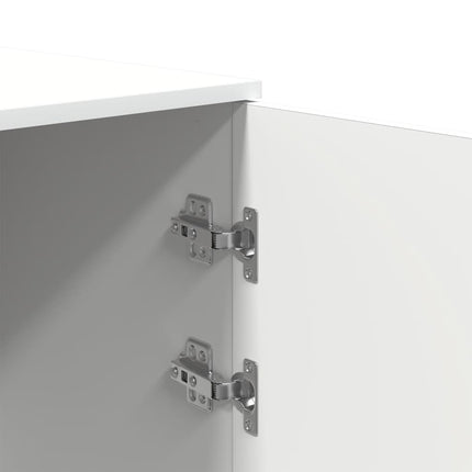 Förvaringsskåp vit 40x45x103,5 cm konstruerat trä