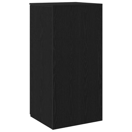 Förvaringsskåp svart 50x45x103,5 cm konstruerat trä