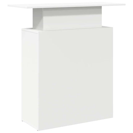 Receptionsdisk vit 100x40x104 cm konstruerat trä