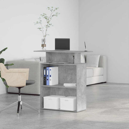 Receptionsdisk betonggrå 100x40x104 cm konstruerat trä
