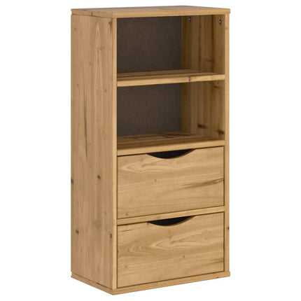 Sidoskåp med lådor "ODDA" 40x24x79 cm massivt trä furu