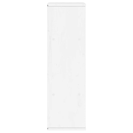 Sidoskåp med lådor "ODDA" vit 40x24x79 cm massiv furu