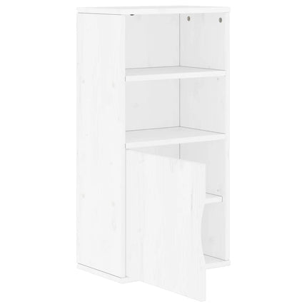 Sidoskåp ODDA vit 40x24x79 cm massivt trä furu