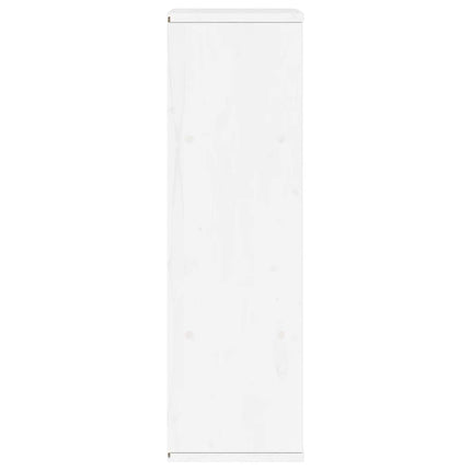 Sidoskåp med låda "ODDA" vit 40x24x79 cm massiv furu