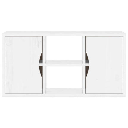 TV-bänk "ODDA" vit 79x24x40 cm massiv furu