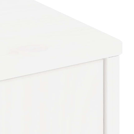 TV-bänk "ODDA" vit 79x24x40 cm massiv furu