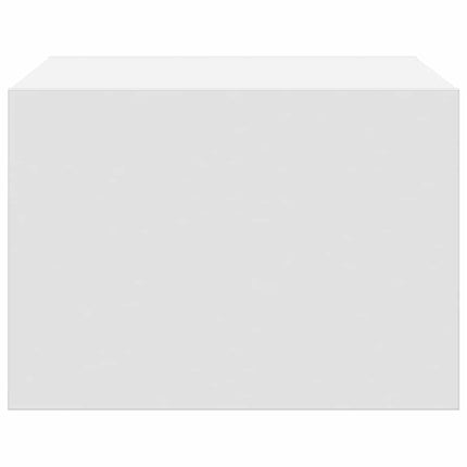 Väggmonterade sängbord med LED-lampor 2 st vit