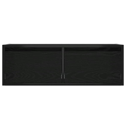 Tv-bänk med LED-belysning svart 75x35,5x25 cm