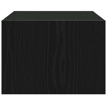Tv-bänk med LED-belysning svart 75x35,5x25 cm