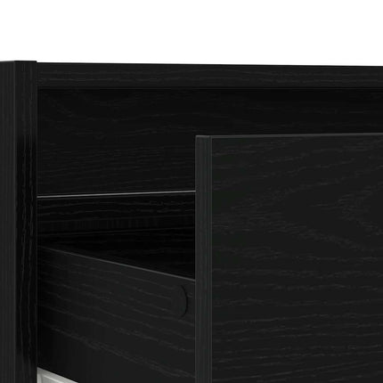 Tv-bänk med LED-belysning svart 75x35,5x25 cm