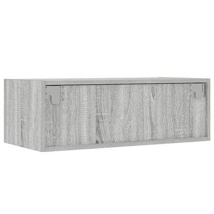Tv-bänk med LED-belysning grå sonoma 75x35,5x25 cm