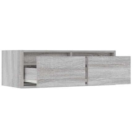 Tv-bänk med LED-belysning grå sonoma 75x35,5x25 cm