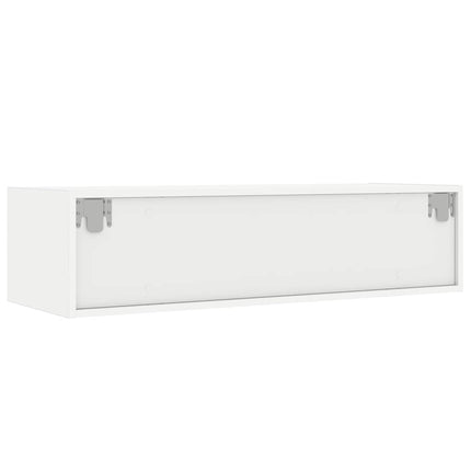 Tv-bänk med LED-belysning vit 100X35,5x25 cm