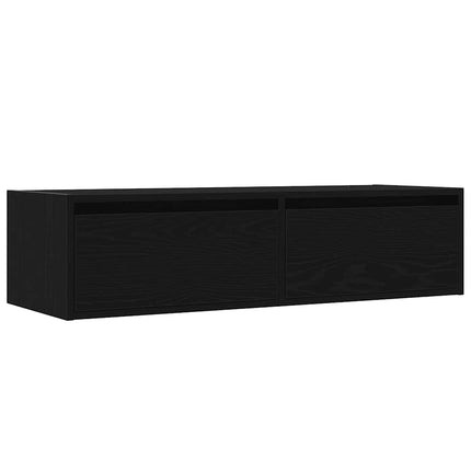 Tv-bänk med LED-belysning svart 100X35,5x25 cm