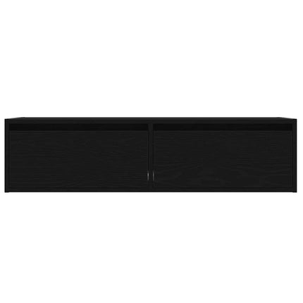 Tv-bänk med LED-belysning svart 100X35,5x25 cm
