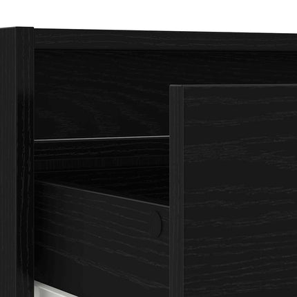 Tv-bänk med LED-belysning svart 100X35,5x25 cm