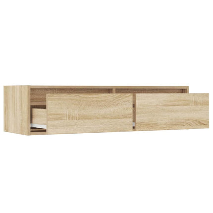 Tv-bänk med LED-belysning sonoma ek 100X35,5x25 cm