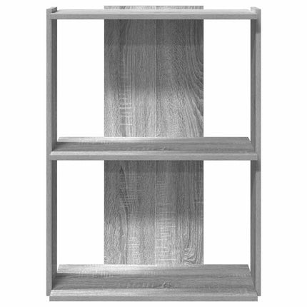 Bokhylla 3 hyllplan grå sonoma 60x30x80 cm konstruerat trä