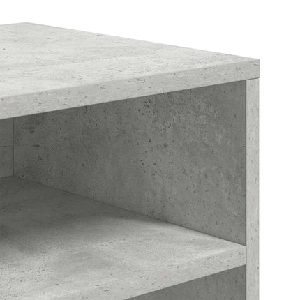 Bokhylla betonggrå 66x31x80 cm konstruerat trä