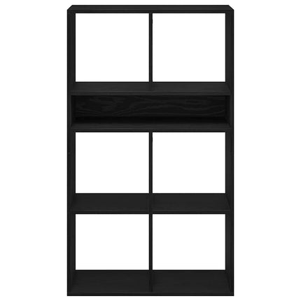 Bokhylla svart 66x31x112 cm konstruerat trä