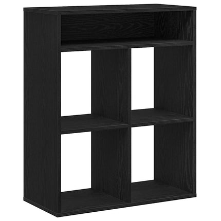 Bokhylla svart 66x31x80 cm konstruerat trä