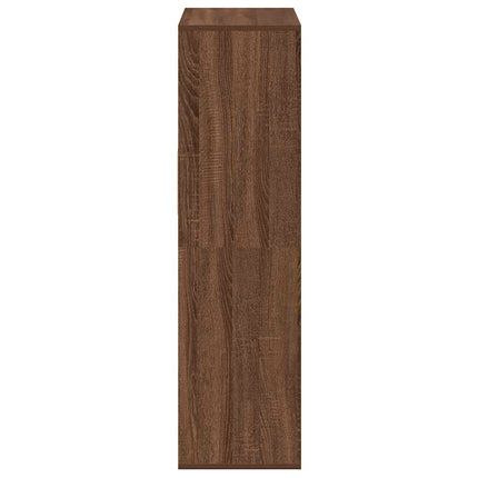 Bokhylla brun ek 66x31x112 cm konstruerat trä