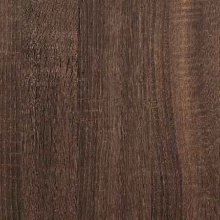 Bokhylla brun ek 66x31x112 cm konstruerat trä