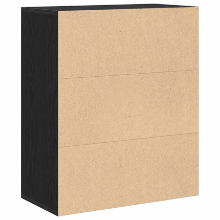 Bokskåp svart 60x30x71,5 cm konstruerat trä