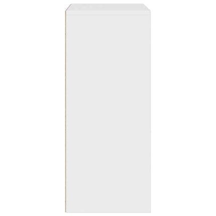 Bokhylla vit 60x30x71,5 cm konstruerat trä