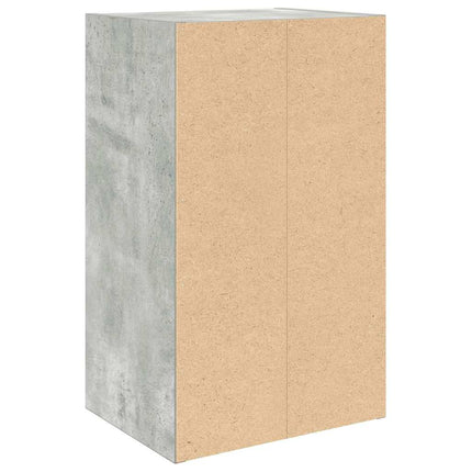 Bokhylla betonggrå 31x24x52 cm konstruerat trä