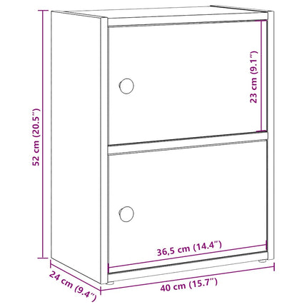 Bokhylla svart ek 40x24x52 cm konstruerat trä