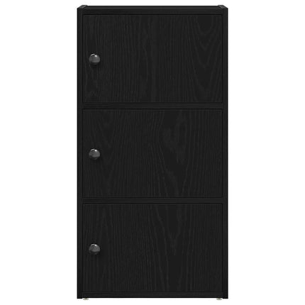 Bokhylla svart ek 40x24x77 cm konstruerat trä