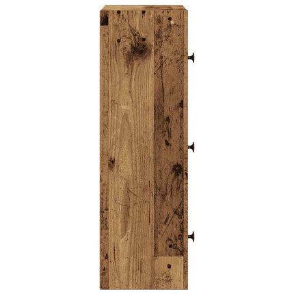 Bokhylla åldrat trä 40x24x77 cm konstruerat trä