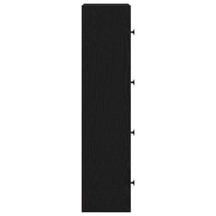Bokhylla svart ek 40x24x102 cm konstruerat trä