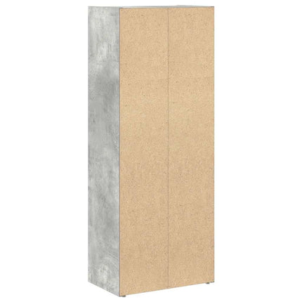 Bokhylla betonggrå 40x24x102 cm konstruerat trä