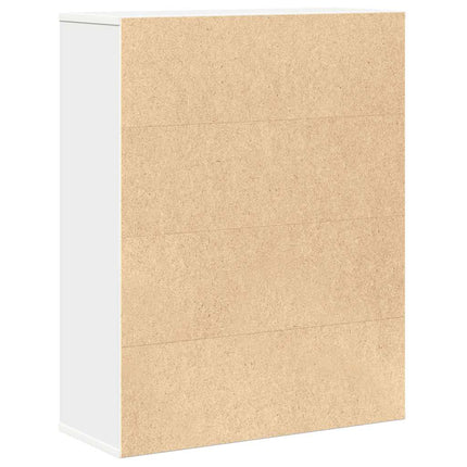 Bokhylla vit 60x24x76,5 cm konstruerat trä