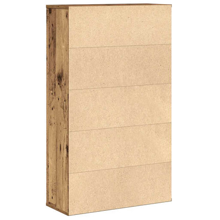 Bokhylla åldrat trä 60x24x101,5 cm konstruerat trä