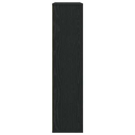 Bokhylla svart ek 89x24x101,5 cm konstruerat trä