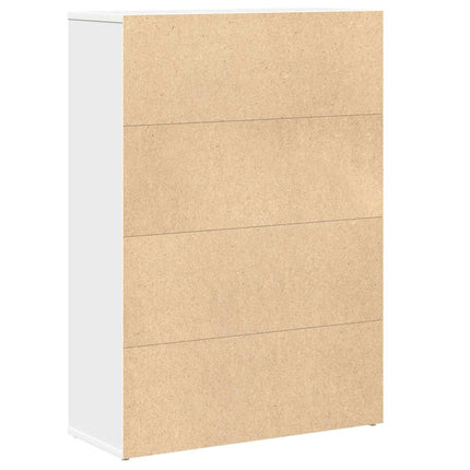 Bokhylla vit 60x24x85 cm konstruerat trä