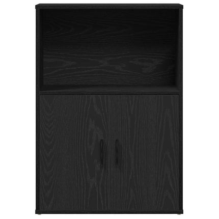 Bokhylla svart ek 60x24x85 cm konstruerat trä
