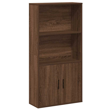Bokhylla brun ek 60x24x120 cm konstruerat trä